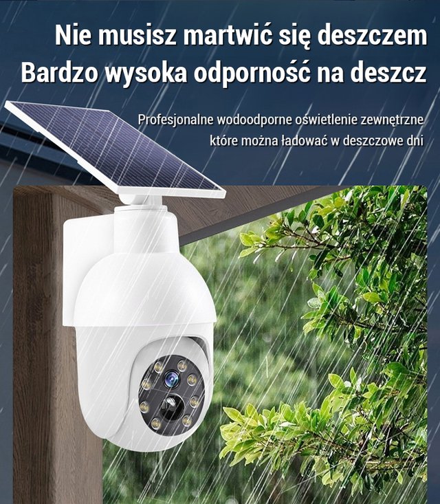 Lampa uliczna z symulowaną kamerą monitoringu