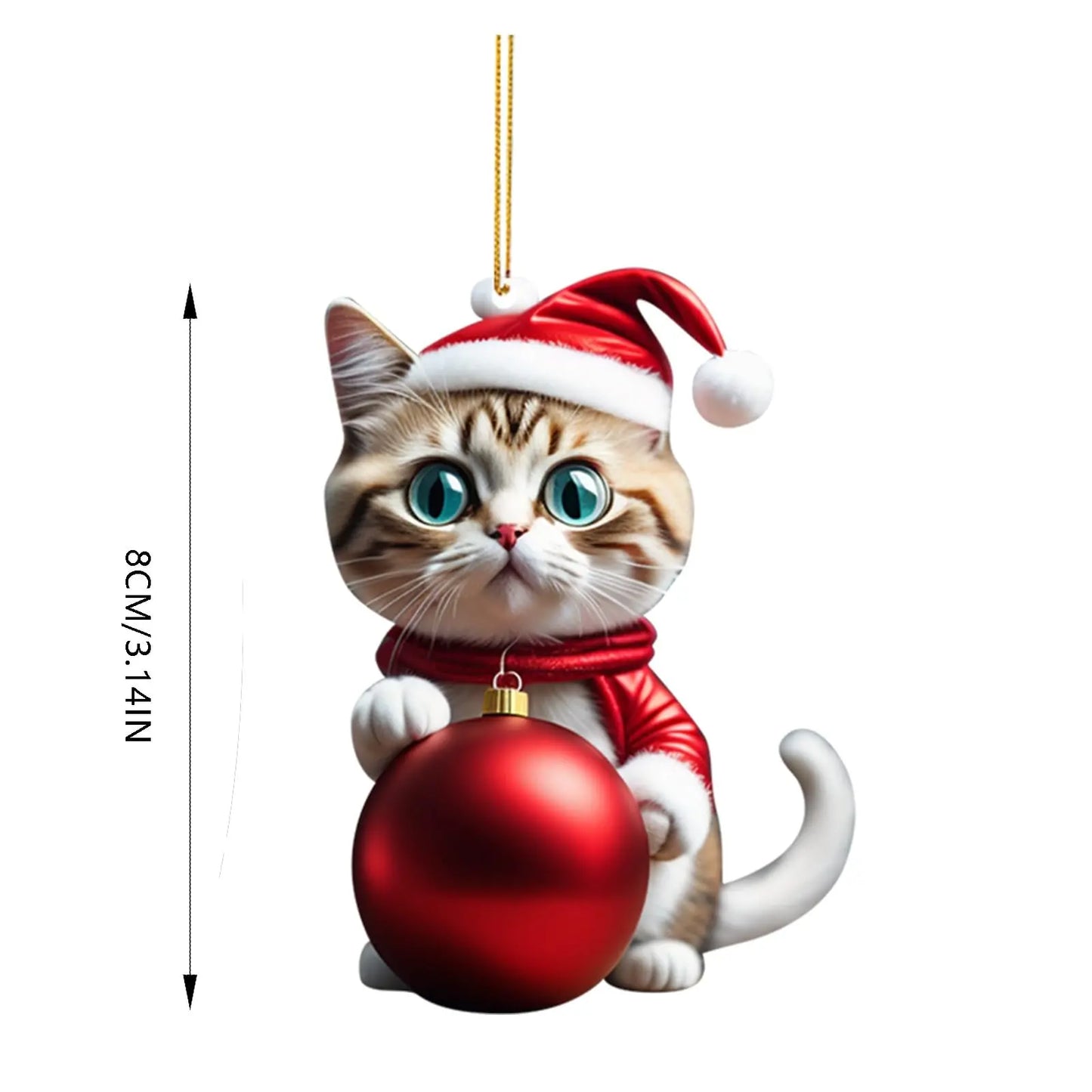 🎄10 sztuk 😻Ozdoby choinkowe z kotem✨ Wiszące ozdoby z kotem