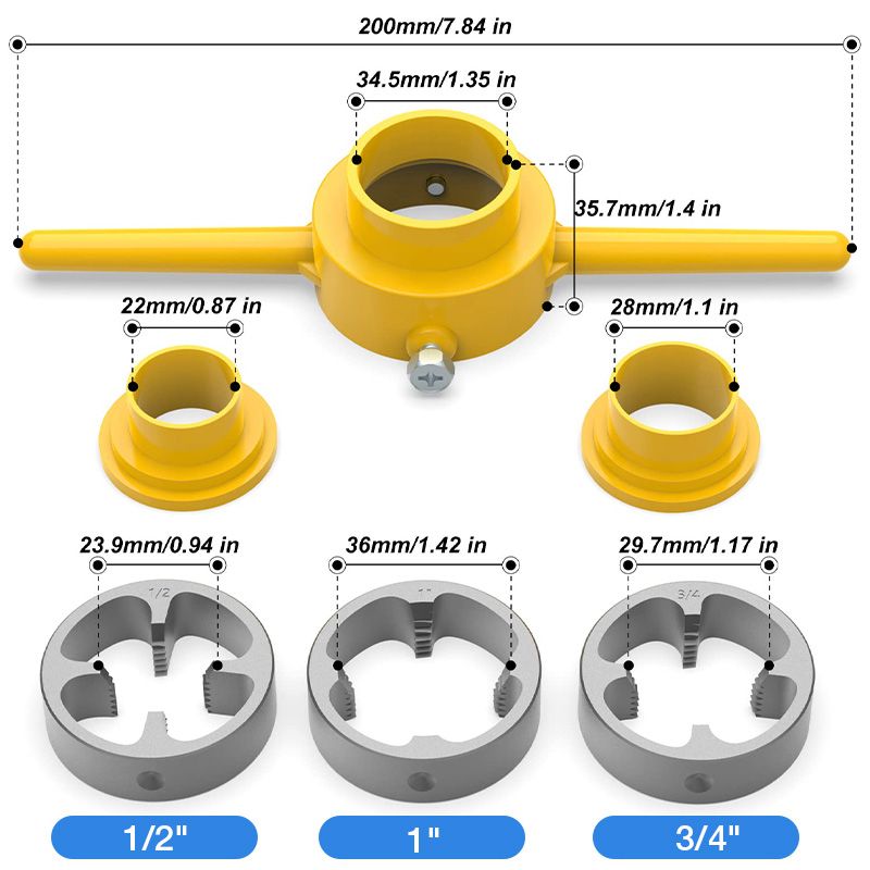 🔥Nowe produkty 30% taniej🔧Zestaw 6 SZTUK plastikowych gwintowników do rur