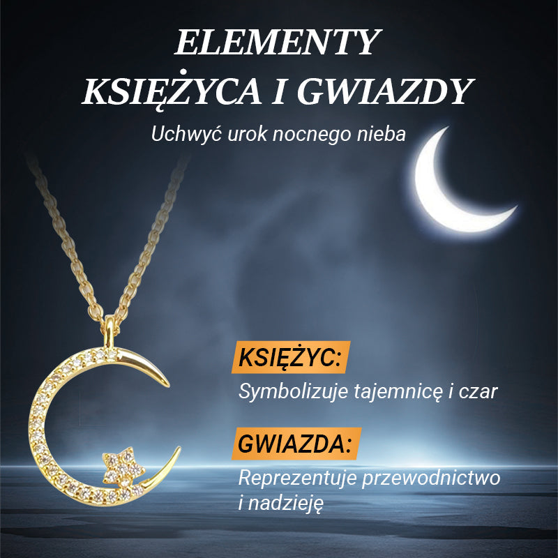 🌙Dobranoc: naszyjnik z gwiazdą księżyca