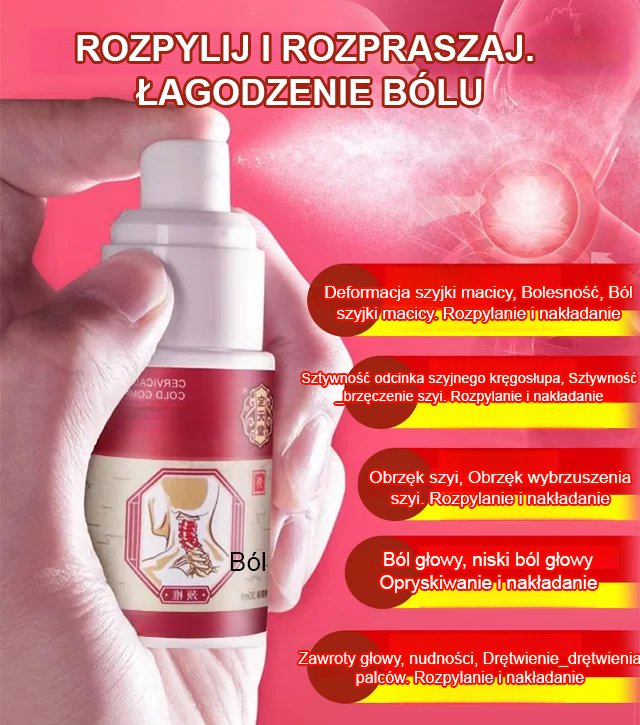 Spray łagodzący ból szyi