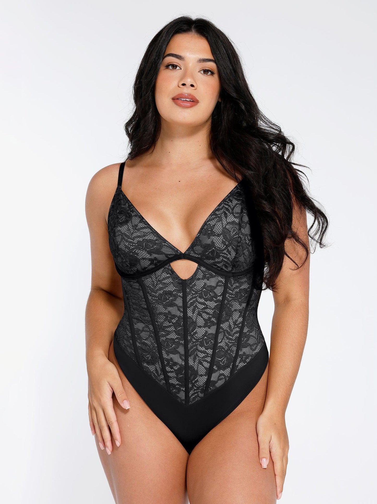 Shapewear Bodysuit Cutout Sculpting Lace z koronki