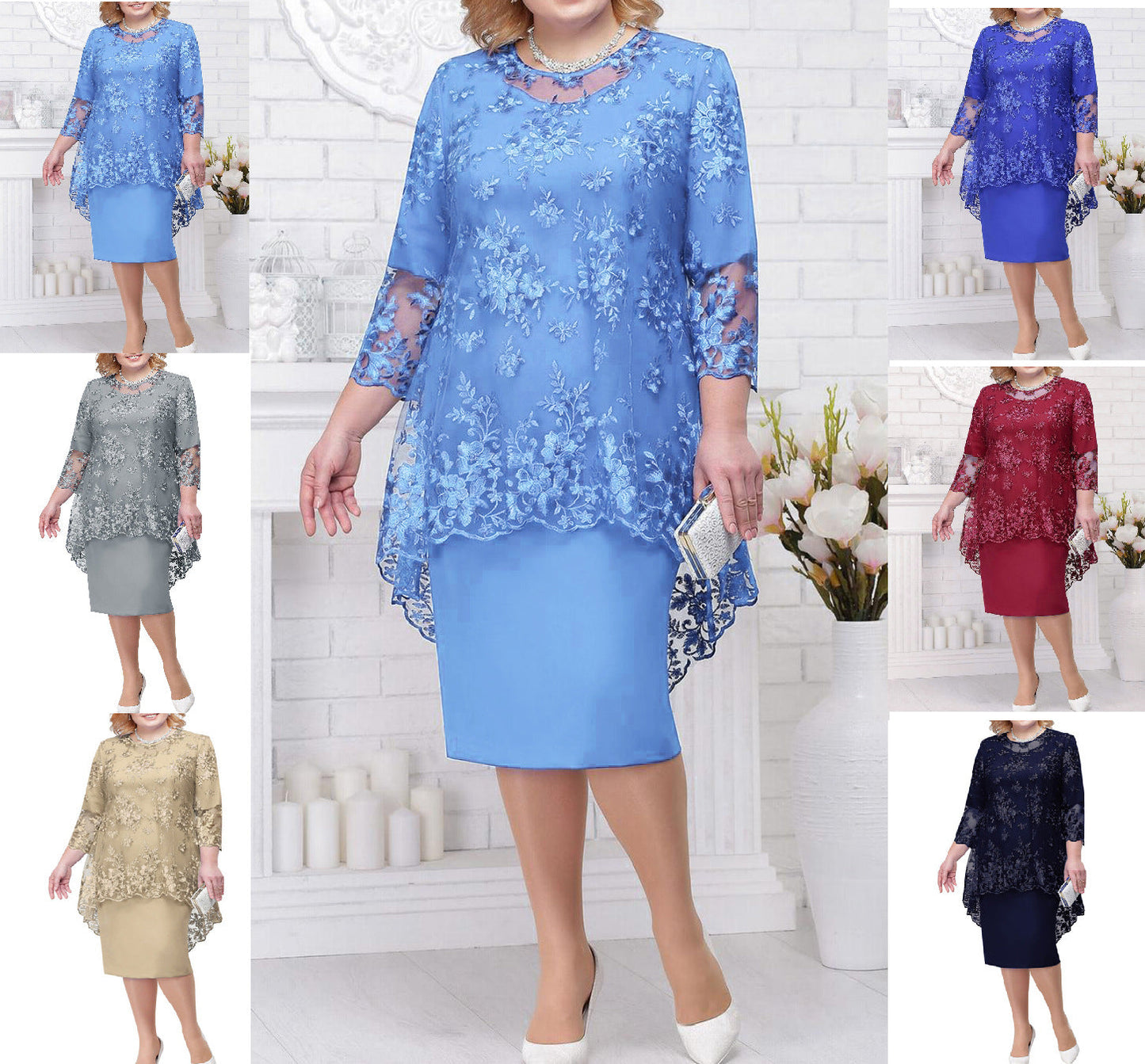 Sukienka haftowana plus size[46-66]