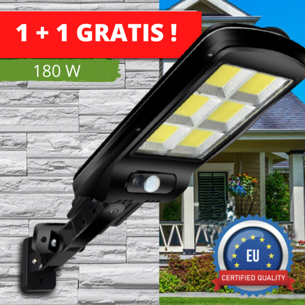 Lampa solarna LED 180W (Za cenę 1 otrzymujesz 2 sztuki)