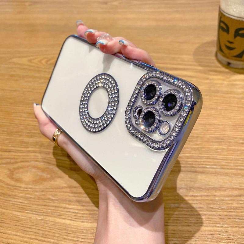 Bling Rhinestone Luxury Fashion Protective Transparent Case for iPhone