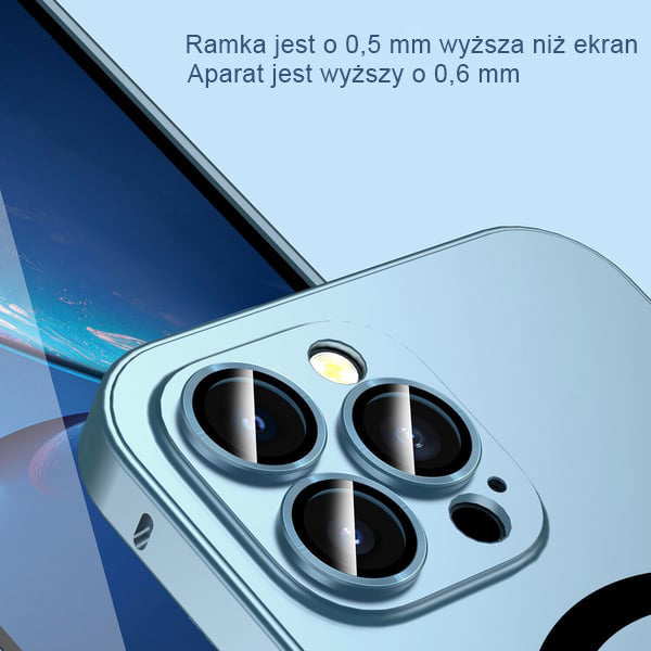 Ładowanie magnetyczne aluminiowe matowe etui do iPhone.