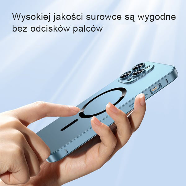 Ładowanie magnetyczne aluminiowe matowe etui do iPhone.